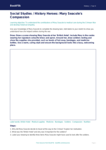 Social Studies / History black history drawing sheet class 4 core