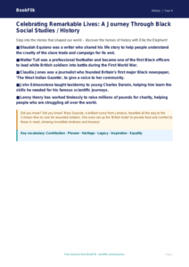 Free Black History Poster | Class 4 | Social Studies / History | BookFlik