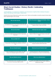 Black History Month Educational Resource | Class 4 Social Studies | BookFlik