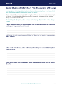 Understanding Civil Rights: Class 4 Social Studies Worksheet | BookFlik