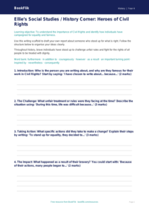 Free Civil Rights Writing Frame | Class 4 | Social Studies / History | BookFlik