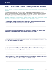 Free Local History Activity Sheet | Class 4 | Social Studies / History | BookFlik