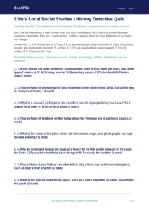 Free Local History Quiz | Class 4 | Social Studies / History | BookFlik