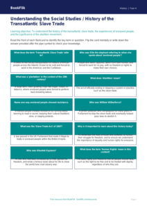 Social Studies / History slavery flashcards class 4 core