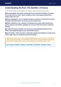 Free Slavery Poster | Class 4 | Social Studies / History | BookFlik