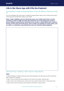 Free Stone Age Drawing Sheet | Class 4 | Social Studies / History | BookFlik