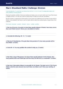 Free Division Assessment | Class 4 | Maths | BookFlik