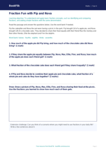 Maths fractions track sheet class 4 core