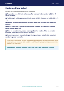 Free Place Value Poster | Class 4 | Maths | BookFlik