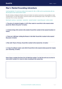 Free Rounding Activity Sheet for Class 4 Maths | BookFlik