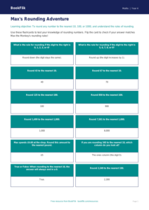 Free Rounding Flashcards for Class 4 Maths | BookFlik