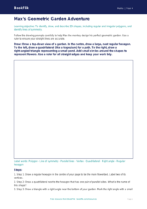 Free Shape Drawing Sheet for Class 4 Maths | BookFlik