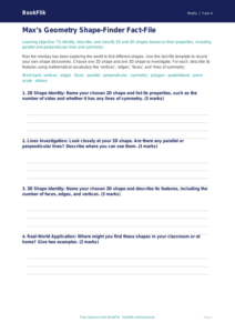 Free Shape Template for Class 4 Maths | BookFlik
