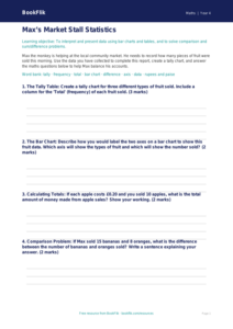 Free Statistics Template for Class 4 Maths | BookFlik