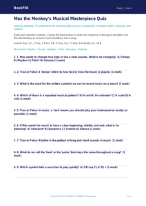 Free Music Composition Quiz for Class 4 | BookFlik