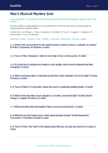 Free Musical Elements Quiz for Class 4 Students | BookFlik