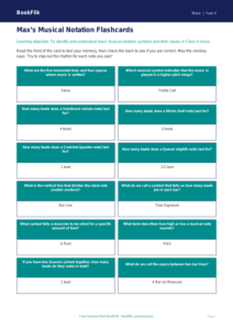 Free Music Notation Flashcards | Class 4 | CBSE/NCERT | BookFlik