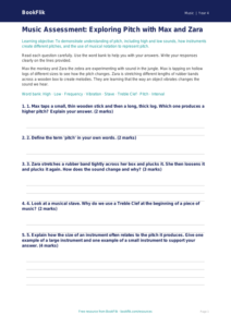 Free Pitch Assessment | Class 4 | Music | BookFlik