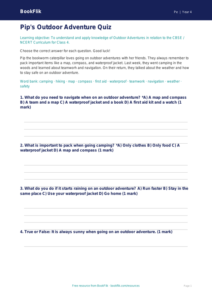 Free Outdoor Adventures Quiz for Class 4 Students | BookFlik