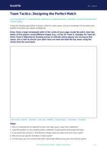 Free Team Games Drawing Sheet | Class 4 | Physical Education | BookFlik