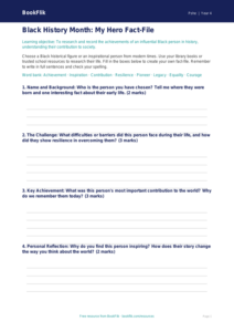 Free Black History Month Activities for Class 4 | Life Skills | BookFlik