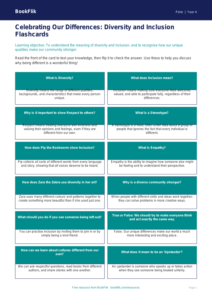 Free Diversity And Inclusion Flashcards | Class 4 | Life Skills | BookFlik