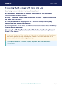 Free Feelings Poster | Class 4 | Life Skills | BookFlik