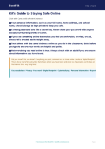 Free Online Safety Poster | Class 4 | Life Skills | BookFlik