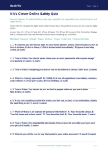 Free Online Safety Quiz | Class 4 | Life Skills | BookFlik