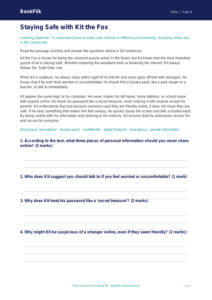 Free Personal Safety Comprehension for Class 4 Students | BookFlik