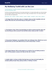 Free Wellbeing Template for Class 4 Students | BookFlik