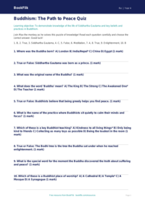 Buddhism Quiz for Class 4 | EVS & Moral Education | BookFlik