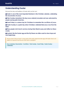 Free Easter Poster | Class 4 | EVS / Moral Education | BookFlik