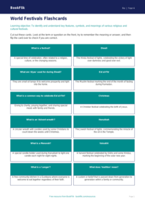 Free Festivals Flashcards | Class 4 | EVS / Moral Education | BookFlik