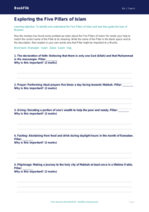 Free Islam Activity Sheet | Class 4 | EVS / Moral Education | BookFlik