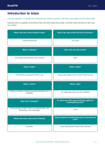 Understanding Islam: Class 4 Moral Education Flashcards | BookFlik