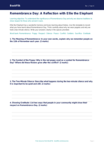 Remembrance Day Lesson Plan & Activity | Class 4 EVS | BookFlik