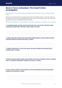 Science forces activity sheet class 4 core