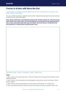 Science forces drawing sheet class 4 core