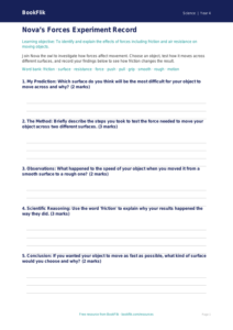 Free Forces Template | Class 4 | Science | BookFlik