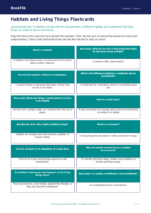 Science habitats flashcards class 4 core