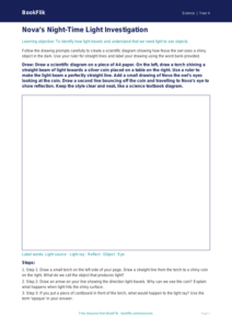 Free Light Drawing Sheet | Class 4 | Science | BookFlik
