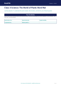 Free Plants Worksheet for Class 4 | CBSE Science | BookFlik