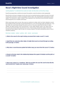 Free Sound Comprehension | Class 4 | Science | BookFlik