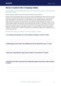 Free States Of Matter Comprehension | Class 4 | Science | BookFlik