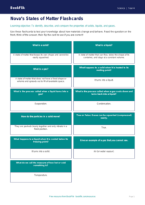 Free States Of Matter Flashcards | Class 4 | Science | BookFlik