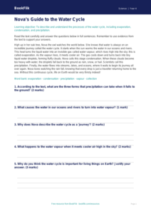 Science water cycle comprehension class 4 core