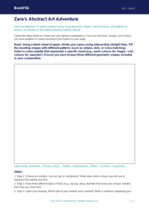 Free Abstract Art Drawing Sheet | Year 4 Core | BookFlik