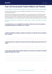 Free Christmas Art Assessment | Year 4 Core | BookFlik