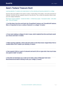 Free Collage Activity Sheet | Year 4 Core | BookFlik